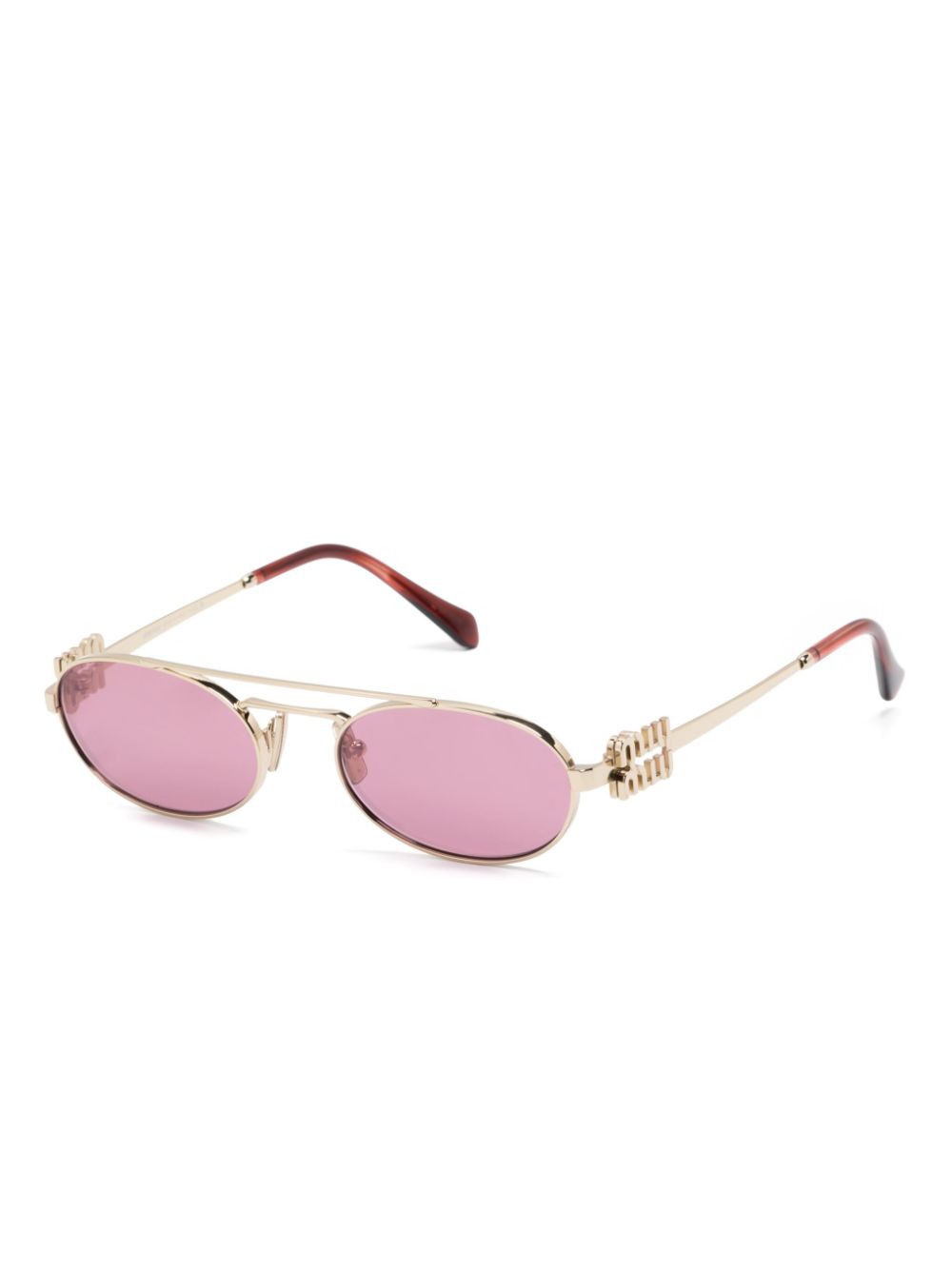Miu Miu Eyewear ランウェイ リムレス サングラス | ゴールド