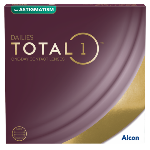 DAILIES TOTAL 1 FOR ASTIGMATISM - 90 LENSES (-0.25D TO +4.00D)