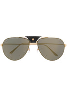 Cartier MEN Metal / Calf leather Sunglasses 