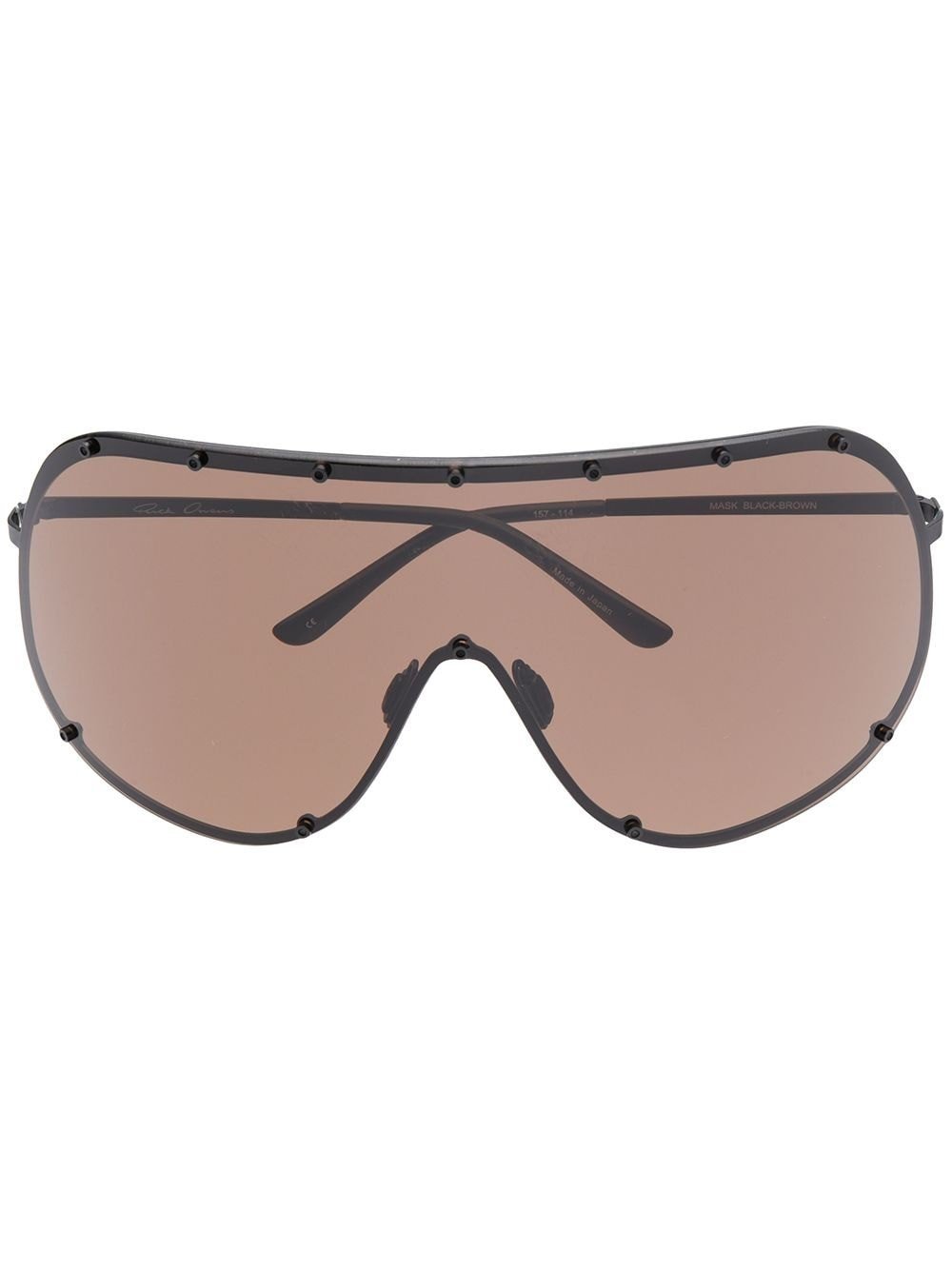RICK OWENS MASK Stainless Steel Sunglasses - André Opticas