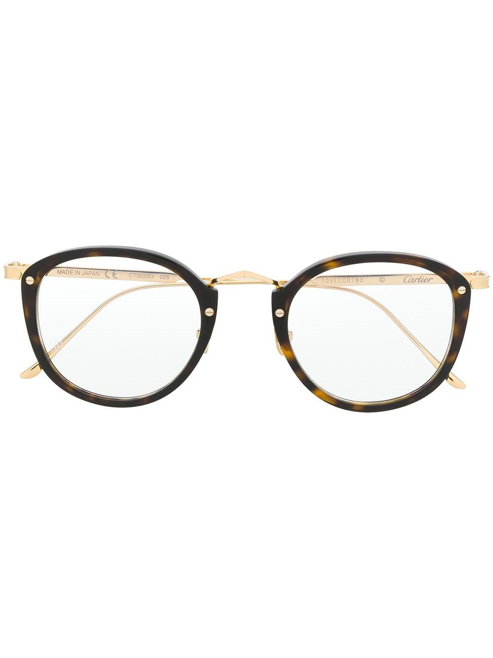 CARTIER C Decor 20 O Eyeglasses CT0020O Andre Opticas HAVANA GOLD 49