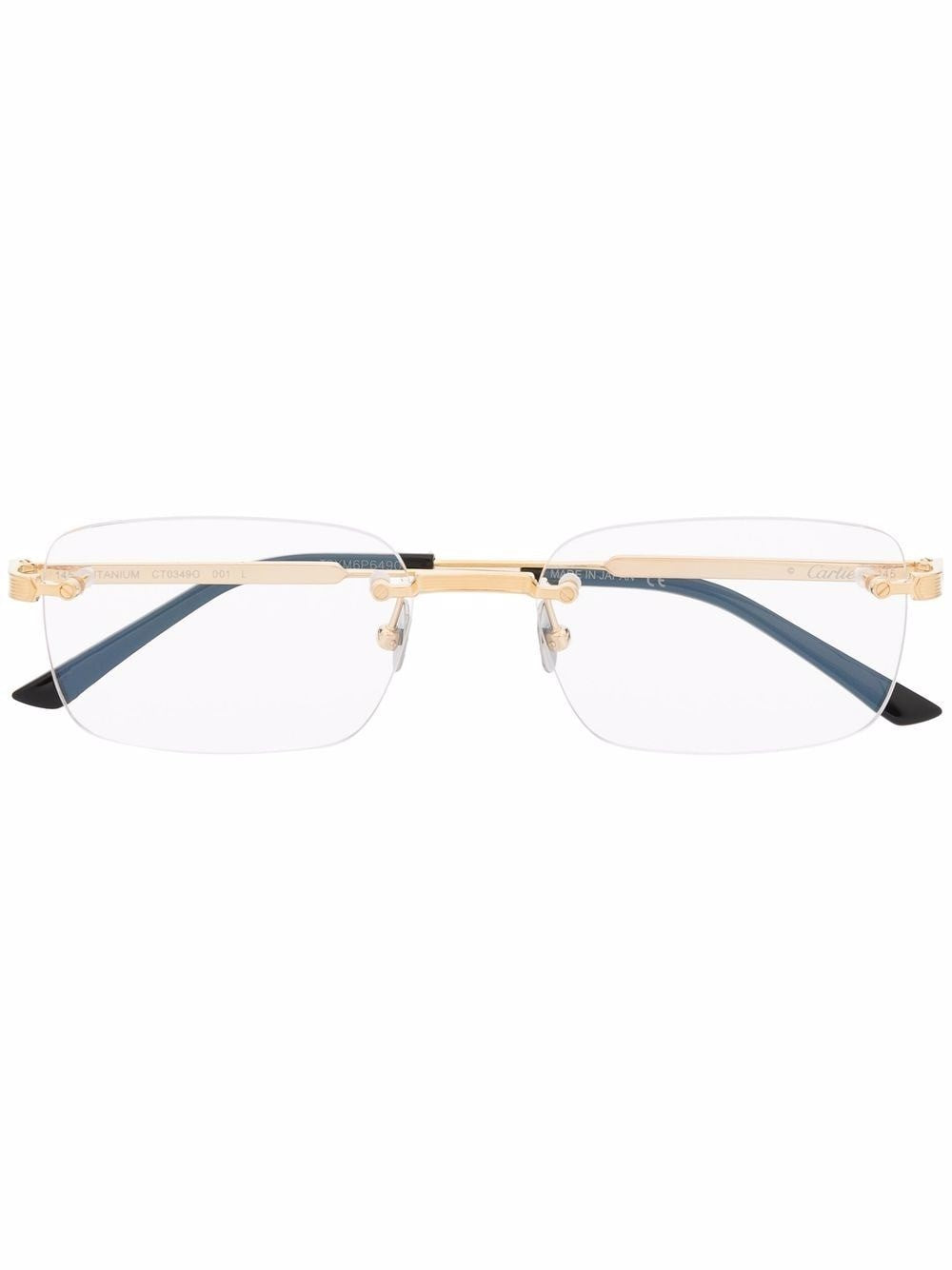 Cartier Eyewear Unisex CT0349O Titanium Glasses Frames Andr